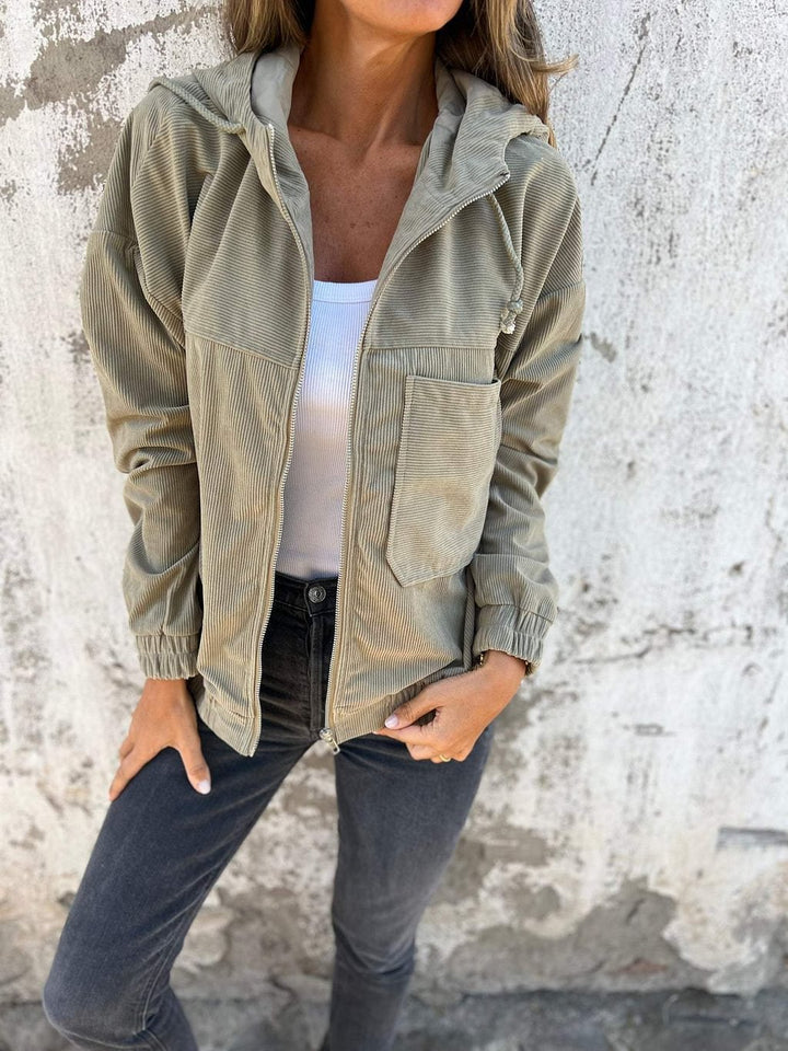 Veste à Capuche en Velours Ella