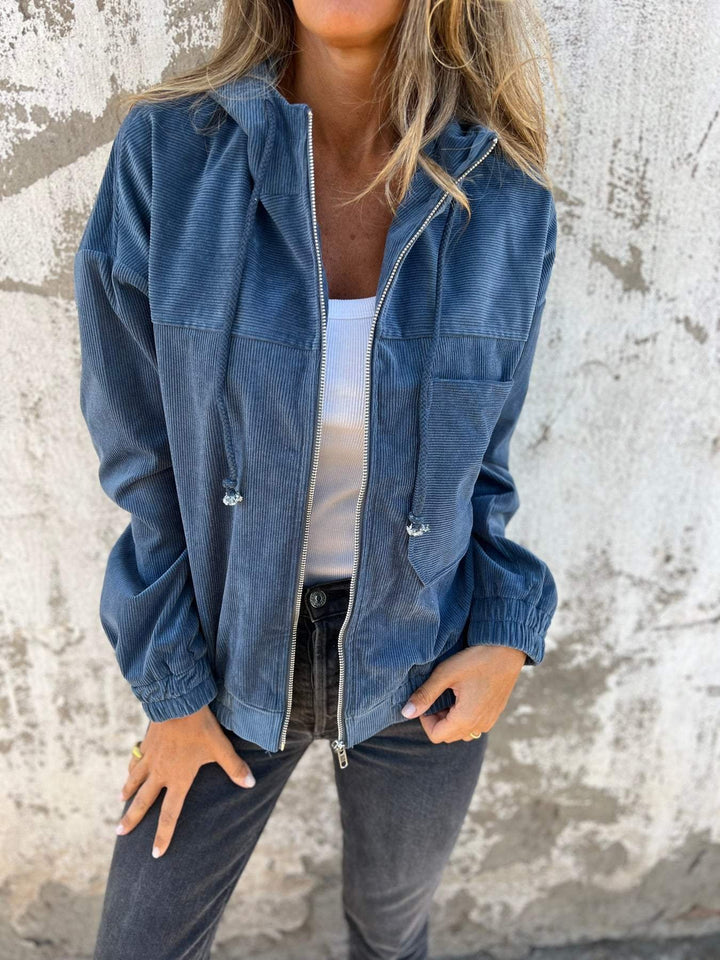 Veste à Capuche en Velours Ella