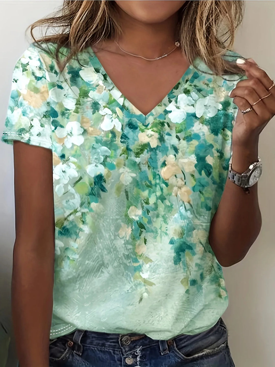 T-shirt Femme Fleuri Rose – Elenparis