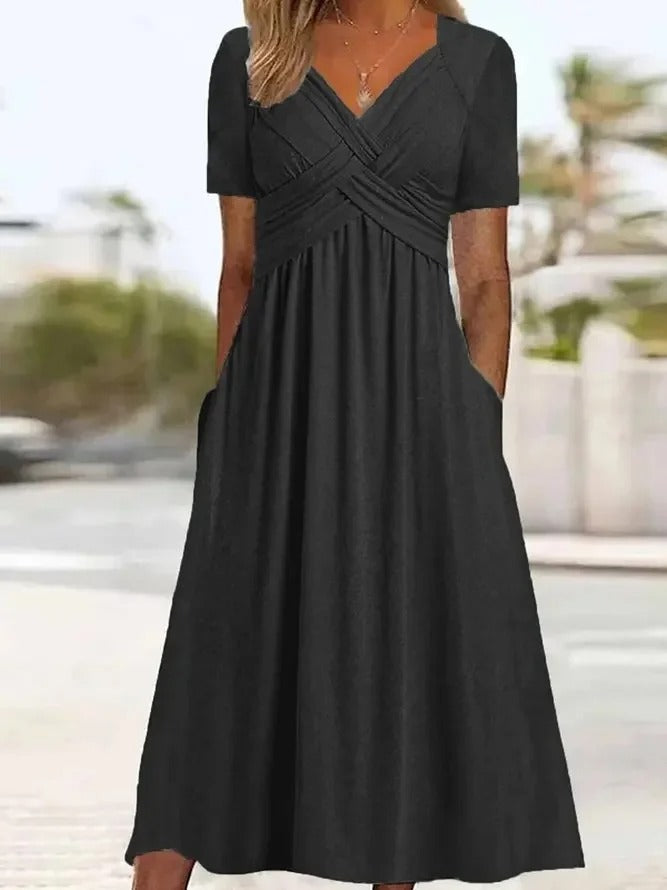 Robe Croisée Élégante d’Été