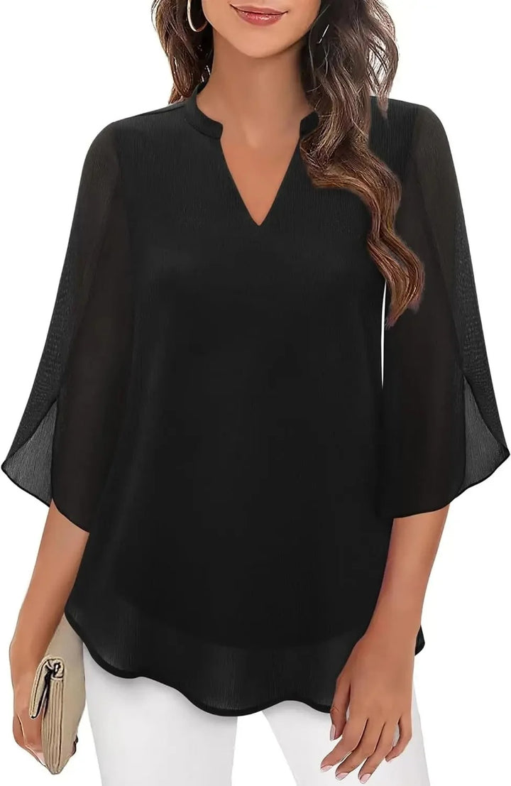 Blouse Évasée en Mousseline