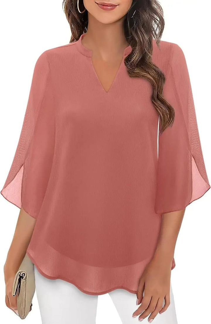 Blouse Évasée en Mousseline