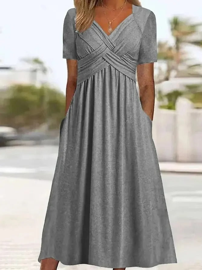 Robe Croisée Élégante d’Été