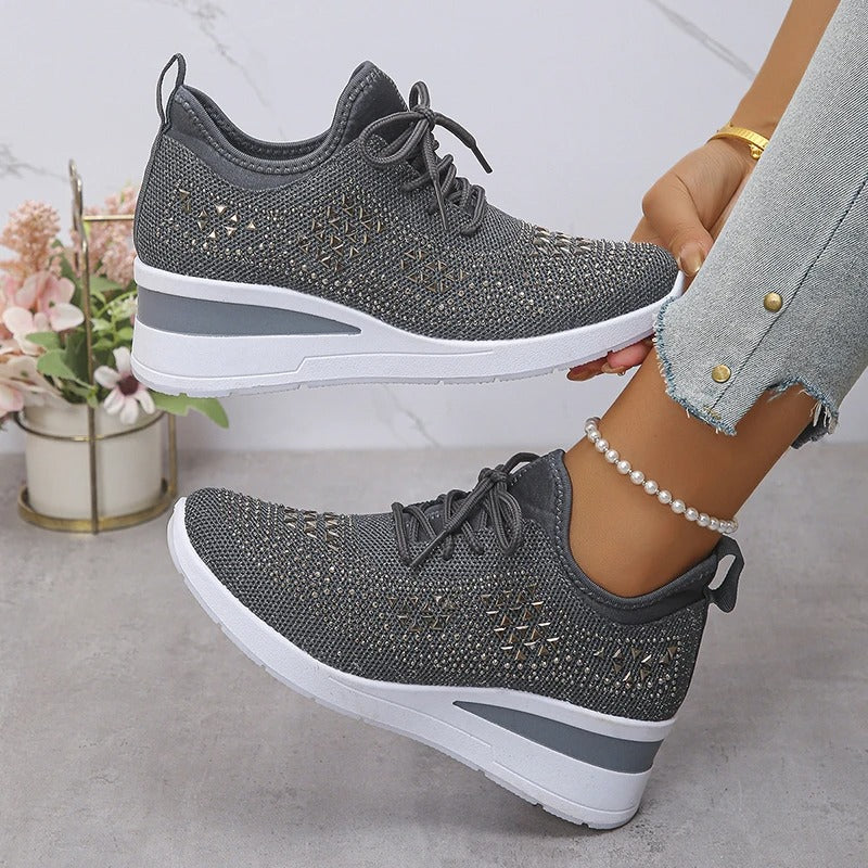 Baskets à plateforme strass Elenparis