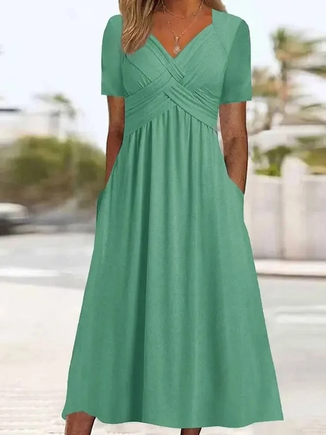 Robe Croisée Élégante d’Été