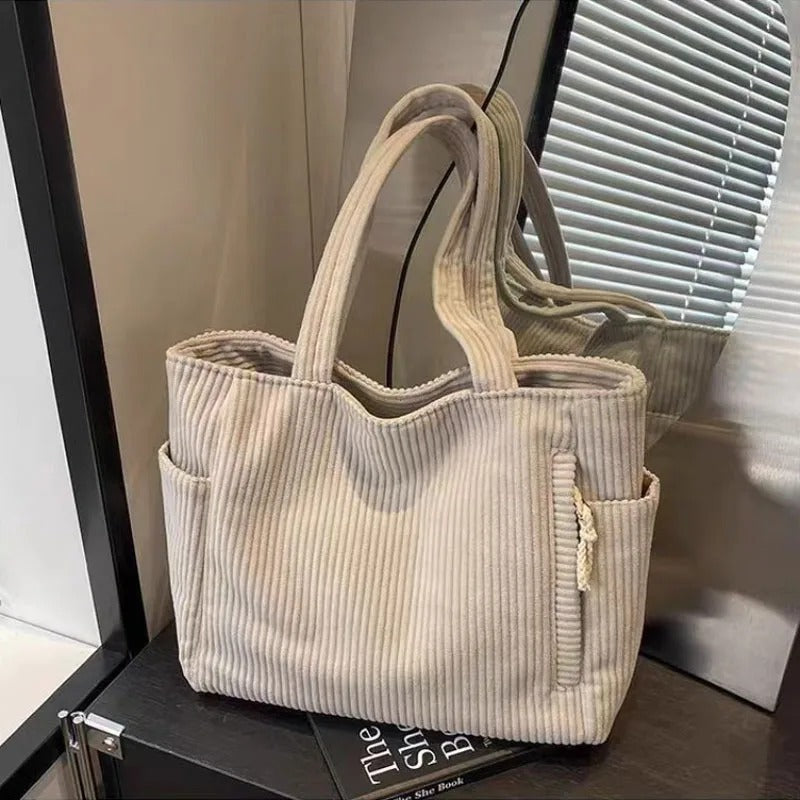 Sac Côtelé à Cordon | Élégant & Spacieux
