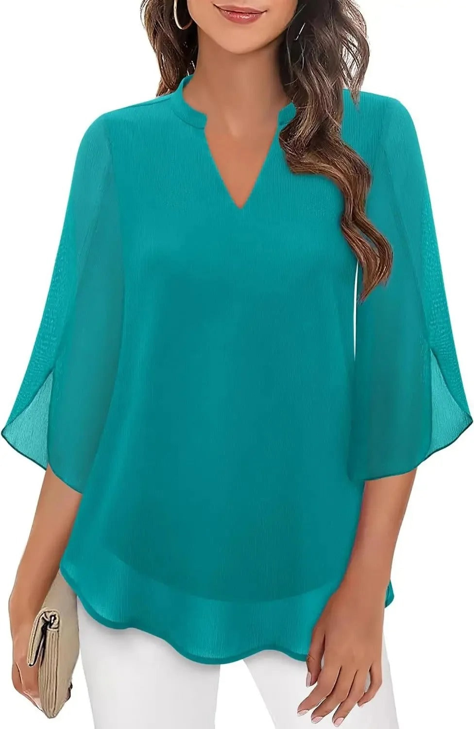 Blouse Évasée en Mousseline