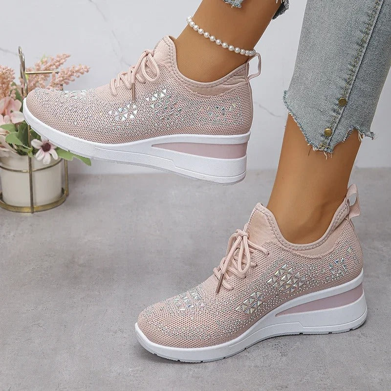 Baskets à plateforme strass Elenparis
