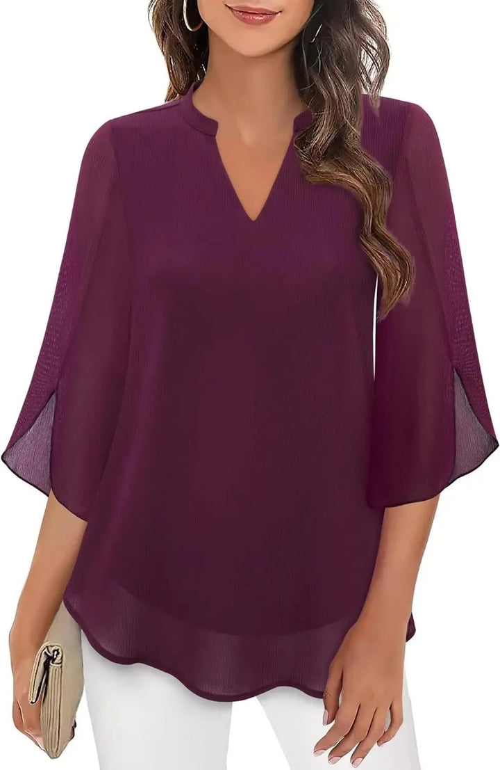Blouse Évasée en Mousseline