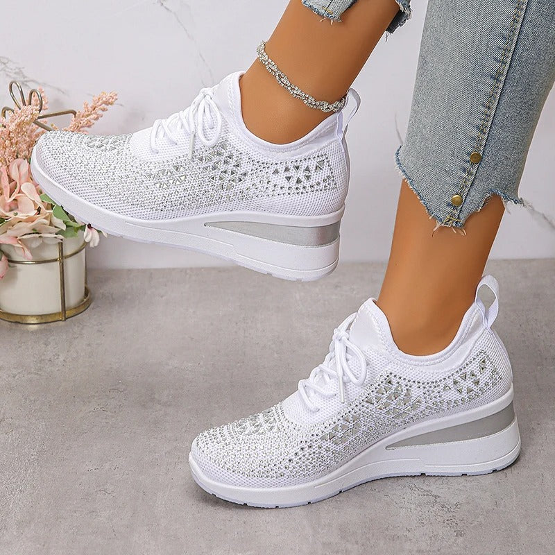 Baskets à plateforme strass Elenparis