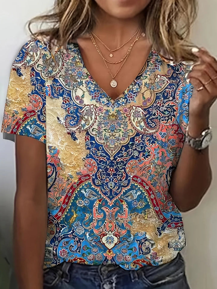 T-shirt Femme Fleuri Rose – Elenparis