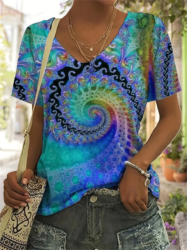 T-shirt Femme Fleuri Rose – Elenparis